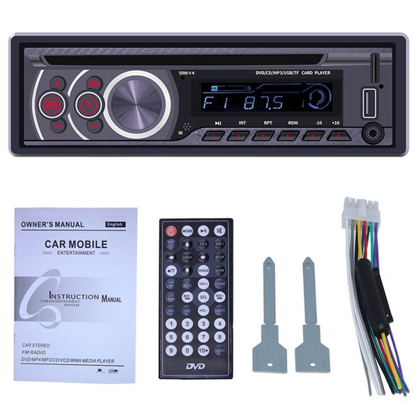 

car stereo cd player - single din bluetooth audio and hands calling mp3 player cd/dvd/vcd usb port aux input am/fm radio re