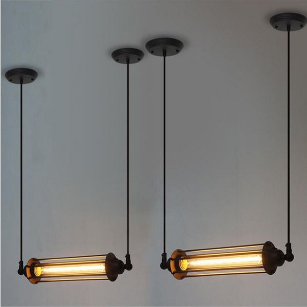 

industrial wind edison light bulb pendant lamp black metal flute suspension light parlor bar clothing store home lighting pa0311