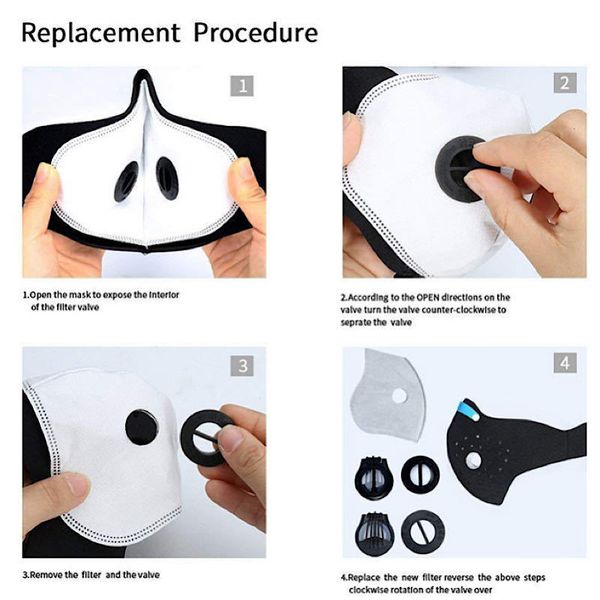 

pollution neoprene n99 dust pm2.5 bike cycling mouth n95 air filter anti odor smog fashion pollen mask