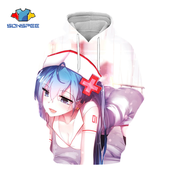 

2020 new japanese anime 3d hoodie men's women hatsune miku sweatshirt loli girl cosplay streetwear pullover hoodie jacket, Black