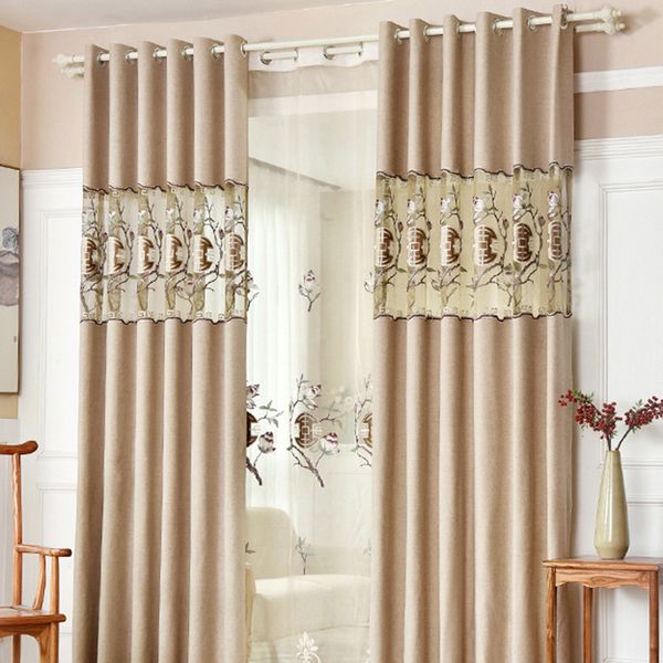 

new stitching embroidery high shade curtains for living dining room bedroom