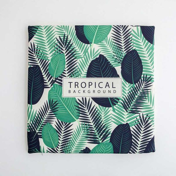 

seat cushion memory foam tropical palm leaf pillow cases cartoon car cushion