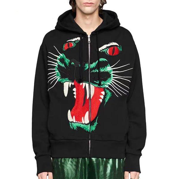 

2019 men designer jacket coat luxury jackets sweatshirt hoodie long sleeve tiger zipper brand windbreaker mens clothes plus size m-3xl, Black;brown