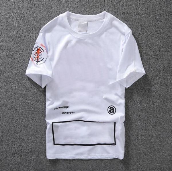 

casual t-shirt mens clothing summer t shirts 3 colors size s-xxl cotton blend crew neck short sleeve cartoon print, White;black