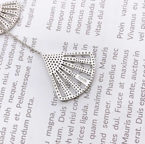 

wholesale- high version asymmetry designer earrings with crystal diamond for women party wedding lovers gift jewelry with box, Silver