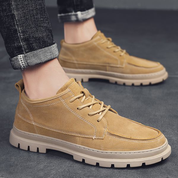 

wild tide shoes business flats %f-19103 four seasons men casual leather shoes work safety winter waterproof ankle boats, Black