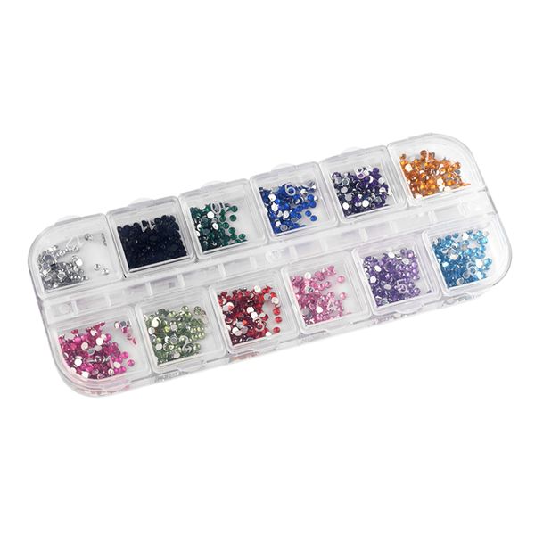 

plastic 12 blocks combination ornaments nail art rhinestones decoration