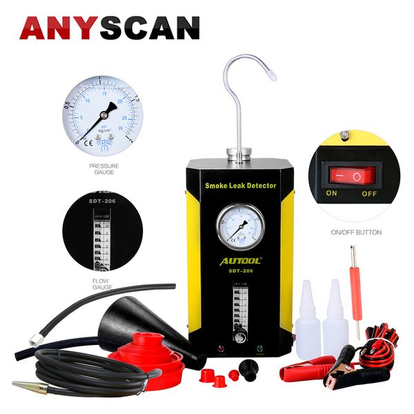 

evap smoke detector tester autool sdt-206 leak detector of pipe systems for all vehicle evap smoke leakage diagnostic tester