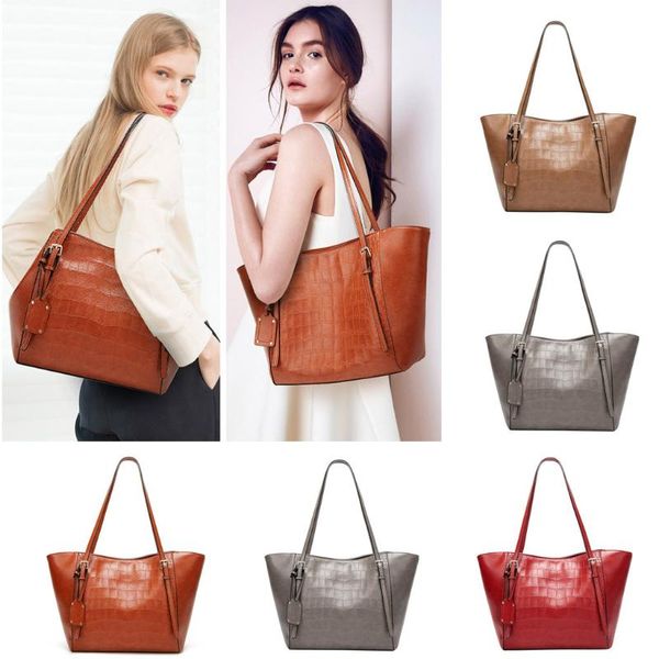 

crocodile pattern ladies handbags new versatile simple high-end large-capacity shoulder bag female totes artificial leather bags