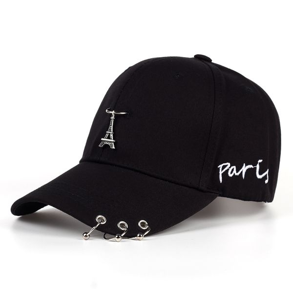 

2017 new iron tower face pendant hat iron ring hats adjustable baseball cap men women casual casquette homme, Blue;gray