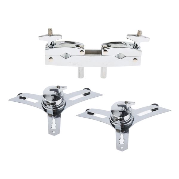 

3x drum clamp mount holder tom drum suspension rim hanger drum parts accs