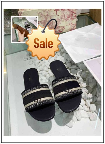 

with boxnew dazzle flowers women sandals designer flat slippers embroidery sandal floral brocade slipper striped beach causal slipper, Black