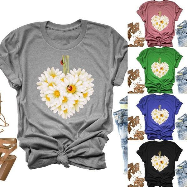 

fashion 3d sunflower print women t shirts 2020 new sleeveless tees casual o neck t-shirts femme clothes, White