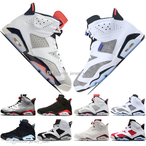 

with box 2019 infrared bred vi 6 6s mens basketball shoes 3m reflective flint sport blue black cat low chrome men sneakers designer trainers