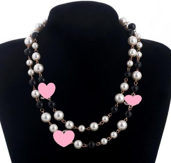 

дизайнер длинный свитер цепи воротник maxi ожерелье имитация pearl цветов ожерелье женщин ювелирные изделия bijoux femme рождественские пода, Silver