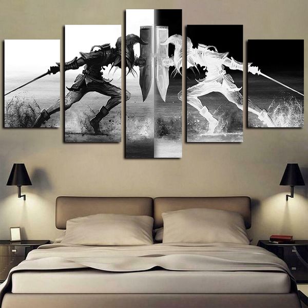 

5 piece canvas wall art oil paintings giclee print legend of zelda modern pictures poster artwork for bedroom living room home decor