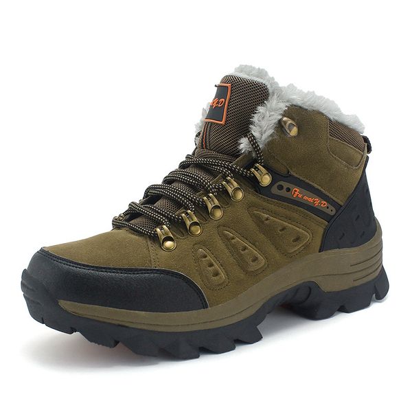 

autumn and winter outdoor plus velvet hiking shoes couples open country anti-slip hiking shoes women