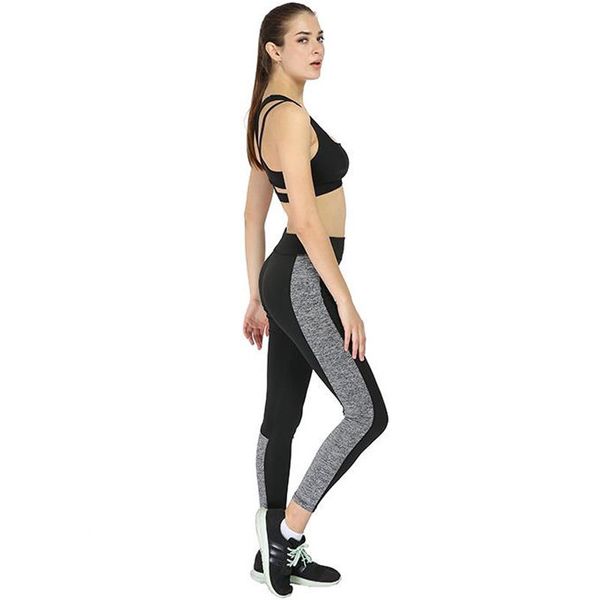 

selling popular leggings women's summer stitching color matching yoga breathable slim stretch pants, White;red