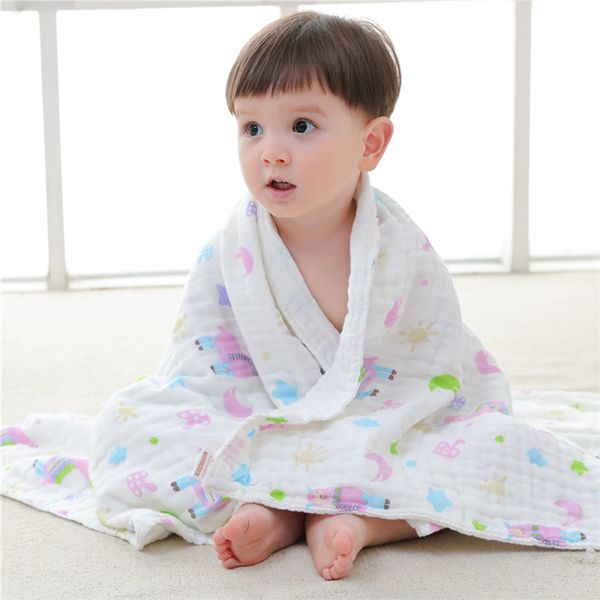 

cotton six-layer gauze quilted cotton blankets baby bath towel infant blanket