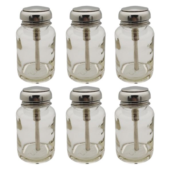 

6 pcs makeup remover press bottle alcohol liquid pump dispenser 80ml