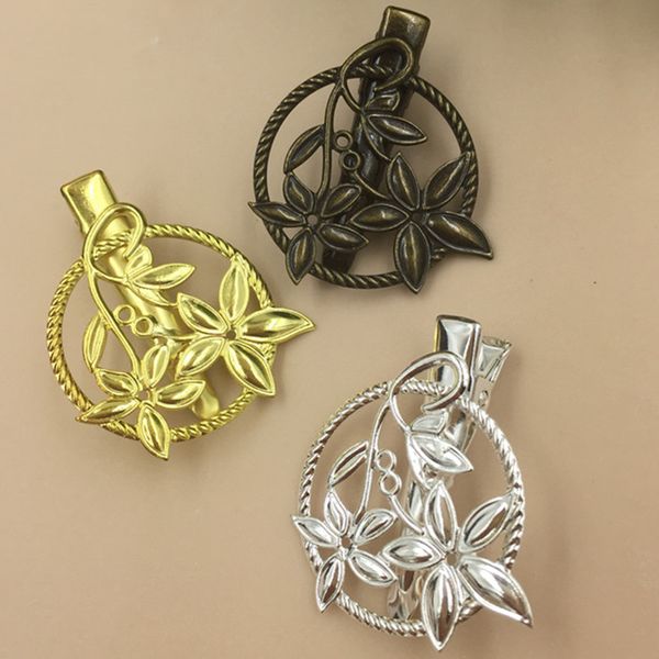 

sea mew  pcs 4 colors plated hairpins headwear filigree flower hairgrips hair barrettes for women, Golden;white