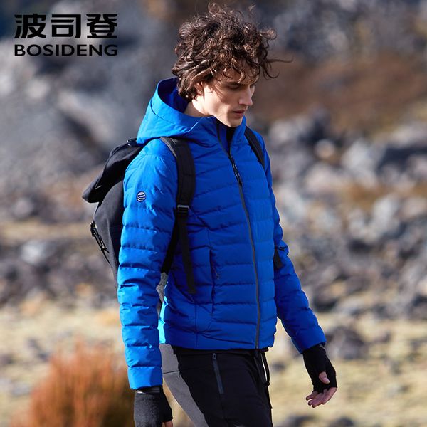 

down jacket men hooded short jacket sports solid color down coat b80132003, Black
