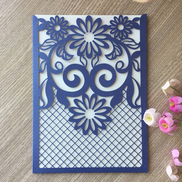 

hollow laser cut wedding invitation cards birthday party invitations business meeting grand events gifts cards supplies, Black