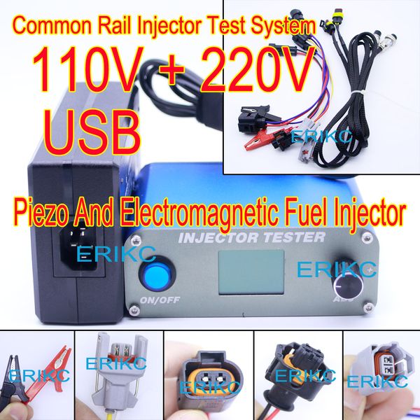 

erikc common rail diesel injector diagnostic tools, tester piezo and electromagnetic fuel injector test equipment 110v+220v