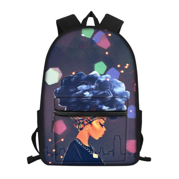 

thikin causal women lapbackpack black art afro lady girls school backpacks for kids children bookbags students rucksack drop