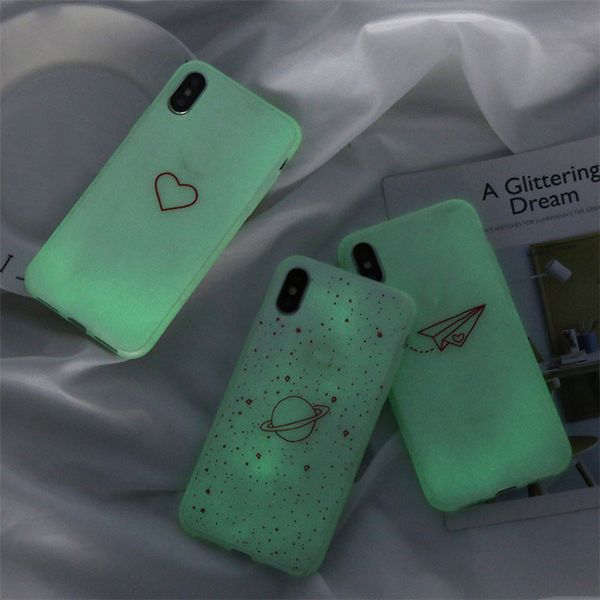 

luminous phone case for iphone 11 luxury soft silicone translucent protective cover for iphone xr xs 7 8 plus ing