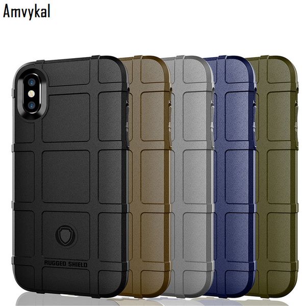 

amvykal luxury rugged shield armor cover for iphone 11 pro 11pro xr x xs max 6 7 8 plus shockproof soft silicone case