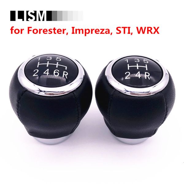 

leather chromed mt gear shift knob for outback legacy forester impreza sti gearshift shifter lever stick head ball pen