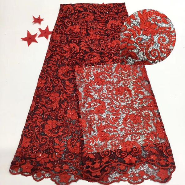 

nigeria french lace fabric 2020 lace latest pink fabric sequin t3560, Pink;blue