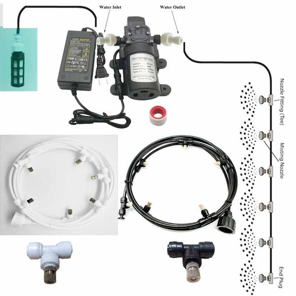 

electric sprayer pump 12v garden water misting fogging system for flowers plant greenhouse watering misting system