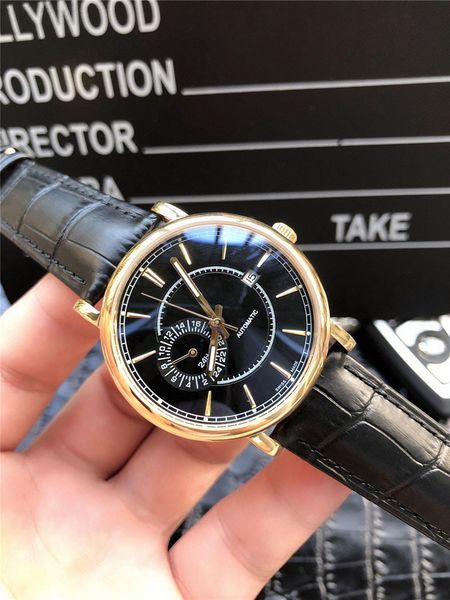 

luxury mechanical watch real cow leather strap mens designer watches 316 steel mechanical movement wristwatches montre de luxe, Slivery;brown