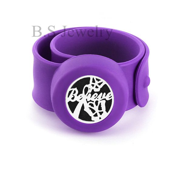 Credere Braccialetto di fascino Gioielli per bambini Braccialetti di schiaffo in silicone Oli essenziali Diffusore Braccialetti Braccialetti anti-zanzara Braccialetti per bambini