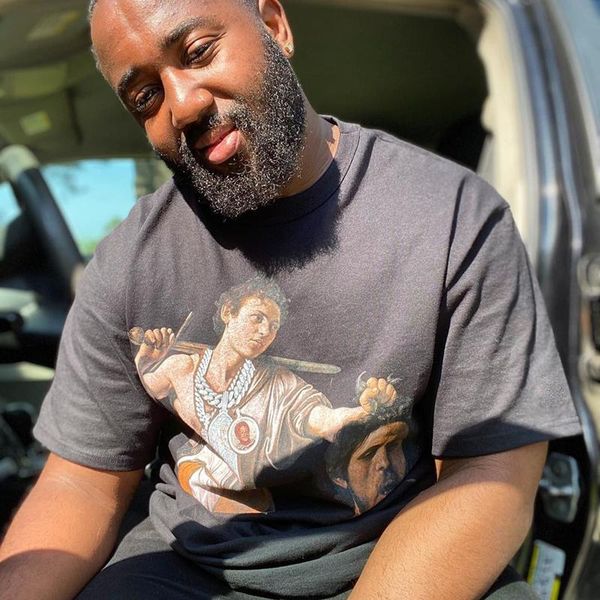 

short 20ss tee travel breathable street men women religious tee solid beheading t-shirt high summer sleeve color neck crew govua, Black