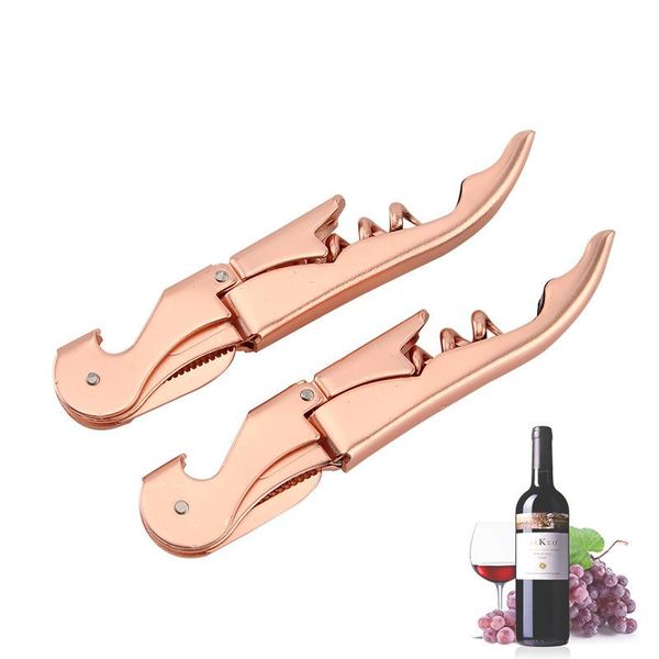 

non-slip handle red wine opener stainless steel corkscrew knife pulltap double hinged beer bottle opener kitchen bar tool gift vt1763
