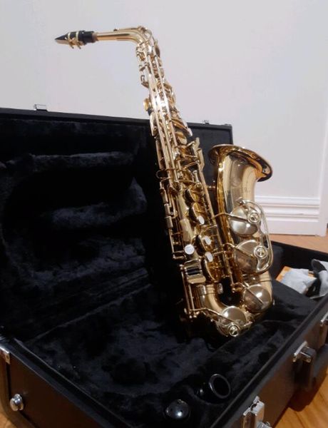 

новая серия jupiter jas-500 саксофон альт eb золотой лак sax музыкальные инструменты хорошее состояние