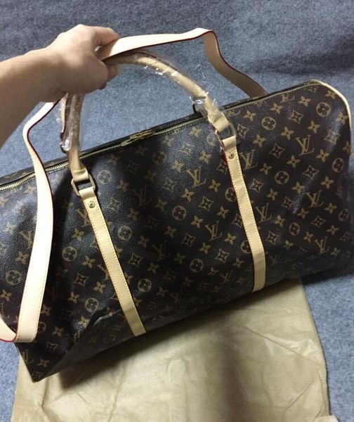 

54cm large capacity women travel bag famou cla ical de igner 2018 ale men houlder duffel bag carry on luggage keepall