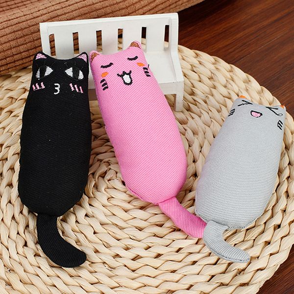 

cute stuffed pillow doll scratch cat kicker catnip toy teeth grinding toys for pet gifts pet supplies cat toys