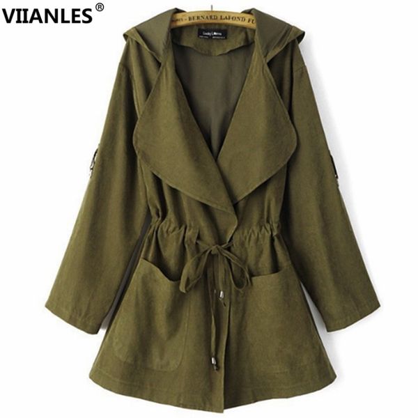 

viianles army green bomber jacket spring autumn jacket and coats female casual women coats basic outwear jackets long coat, Black;brown