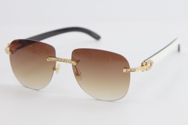 

2020 продажа солнцезащитных очков без оправы metal mix diamond 8200860 оригинальный белый внутри черный buffalo horn eyewear limited edition, White;black