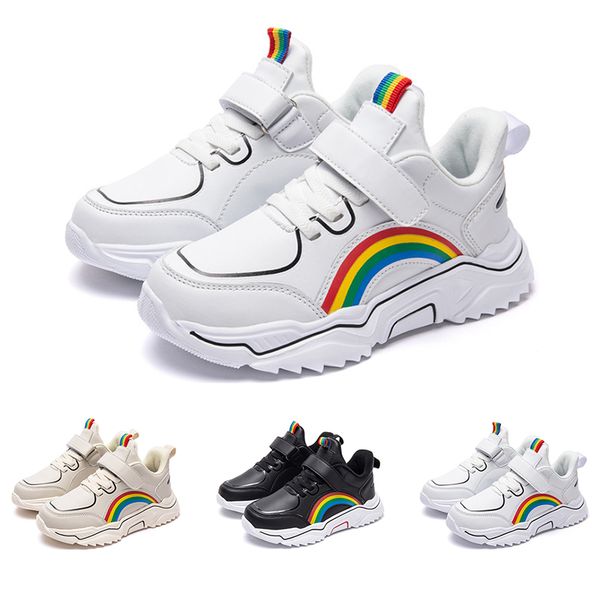 

2020 whole sale children shoes resistant winter velvet sports shoes leather waterproof beige sports sneakers size 27-35 ing