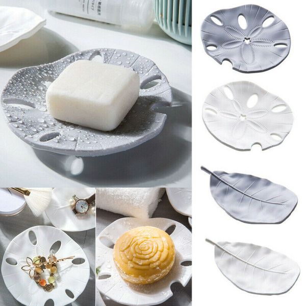

bathroom irregular soap dish with hole drain tray soap holder storage plate tray durable