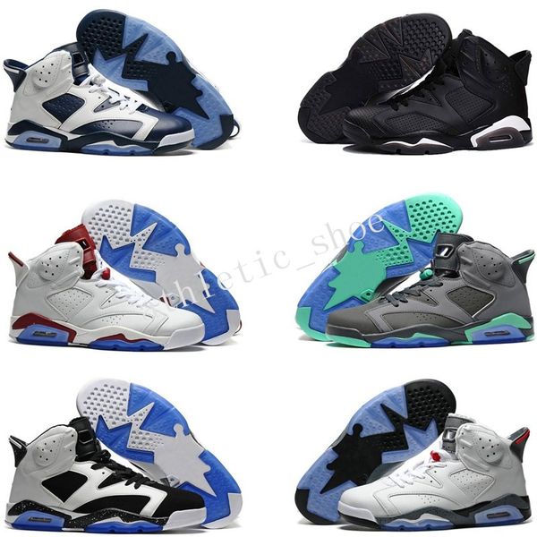 

2018 men basketball shoes 6 6s unc alternate hare carmine white infrared black cat sports blue maroon angry bull chrome sports sneaker 7-13