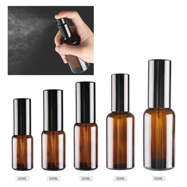 

распылитель темно-коричневый 10 мл-50 мл рыжевато-коричневый стеклянный распылитель
