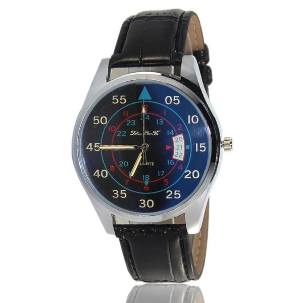 

men watch special digital pattern dial pu leather strap alloy case quartz wristwatches reloj de hombre zegarki meskie heren saat, Slivery;brown