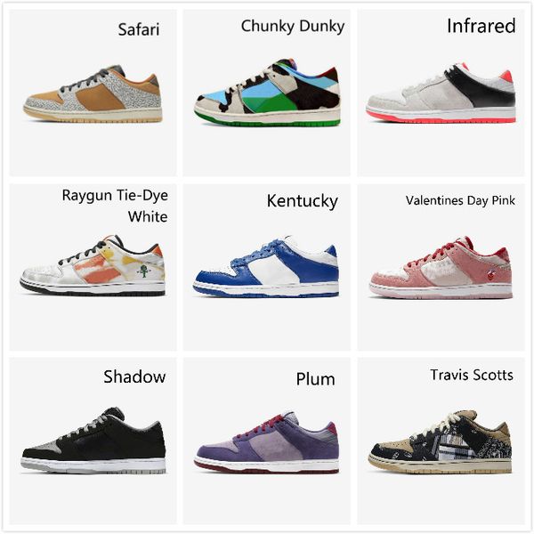 

sb dunk white causual shoes men women sb dunks low raygun tie dye valentine day skateboarding sneakers trainers, Black