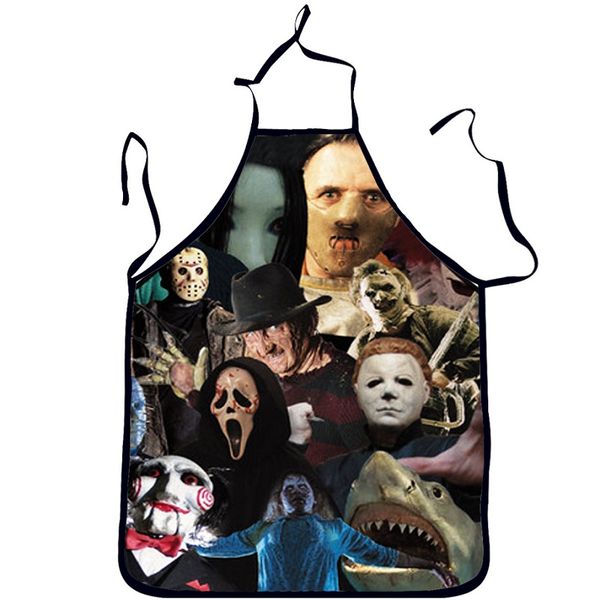 

halloween aprons killer printing kitchen apron dinner party cooking apron cozinha tablier cuisine pinafore children